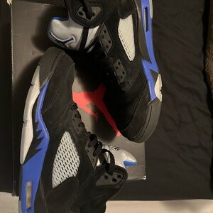 Nike Men's Black and Gray Sneakers with Blue Highlights